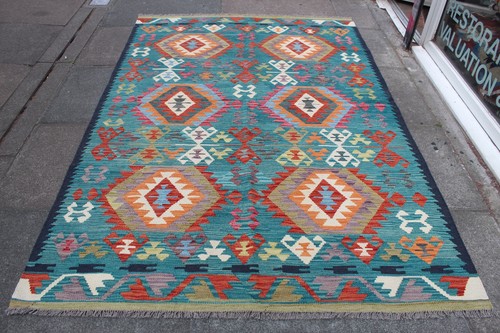 Kilim vintage oriental grüner - vintage,