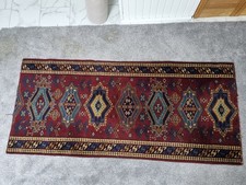 Alter Läufer Teppich Kelim